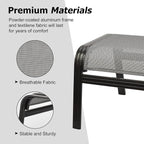Patio Ottomans Outdoor Foot Rest Aluminum Patio Footstool Samll Seat Wicker - Image 4