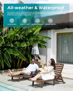 Ciokea Outdoor Lounge Chair Set of 4, All Weather Patio Chaise Lounge Chair - Image 8