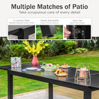 PHI VILLA Extra Large Expandable Patio Dining Table 99.2" × 35.5" Metal Outdoor - Image 5