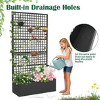 Metal Planter Box with Trellis 36" L x 16" W x 72" H, Raised Garden Bed with - Image 4