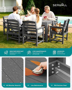 SERWALL Patio Dining Set for 6, Outdoor Dining Sets for 6 Person - Image 6