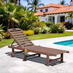SERWALL Patio Chaise Lounge, HDPE Outdoor Lounge Chair - Image 2