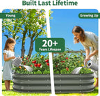 Kesfitt Raised Garden Bed, Oval Open-Bottom Design, 12-Inch Deep - Image 9