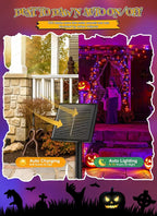 Brightown 4 Pack Solar Halloween String Lights, Total 184FT 480 LED Solar - Image 2