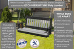 Mission Poly Lumber Wood 5FT Porch Swing Amish Craftsmandship Made in USA HDPE - Image 3
