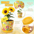 Capoda 24 Sets Garden Flower Pots Crafts Kit DIY Spring Plastic Seedling - Image 2