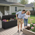 Flamaker Outdoor Storage Box 80 Gallon Resin Waterproof Deck Box Delivery Box - Image 7