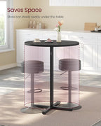 VASAGLE Round Cocktail Table, High Top Bar Pub Table - Image 5