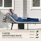 Outsunny Chaise Lounge Chair Outdoor Set of 2, 5-Position Adjustable Outdoor - Image 4