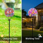 VCUTEKA Solar Outdoor Lights Garden Decor Mosaic Solar Garden Lights Waterproof - Image 2