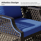 HOMREST 7 Piece Patio Furniture Set, Wicker Outdoor Conversation Sofa Set - Image 3