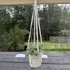 Macrame Plant Hanger Set of 2, 35 Inch Indoor Hanging Planter - Image 7
