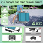 Suteck Oversized Zero Gravity Chair, 33In XXL Outdoor Recliner Chair - Image 5