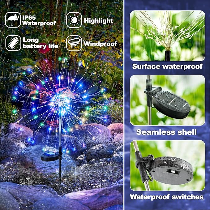 Anordsem Solar Lights Outdoor Decorative: Bendable Copper Wire - Image 5