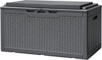 Devoko 100 Gallon Deck Box, Waterproof Resin Outdoor Storage Box by DEVOKO