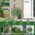 128 Leaves Fake Ferns, Large Artificial Boston Fern, Faux Fern Plants - Image 5
