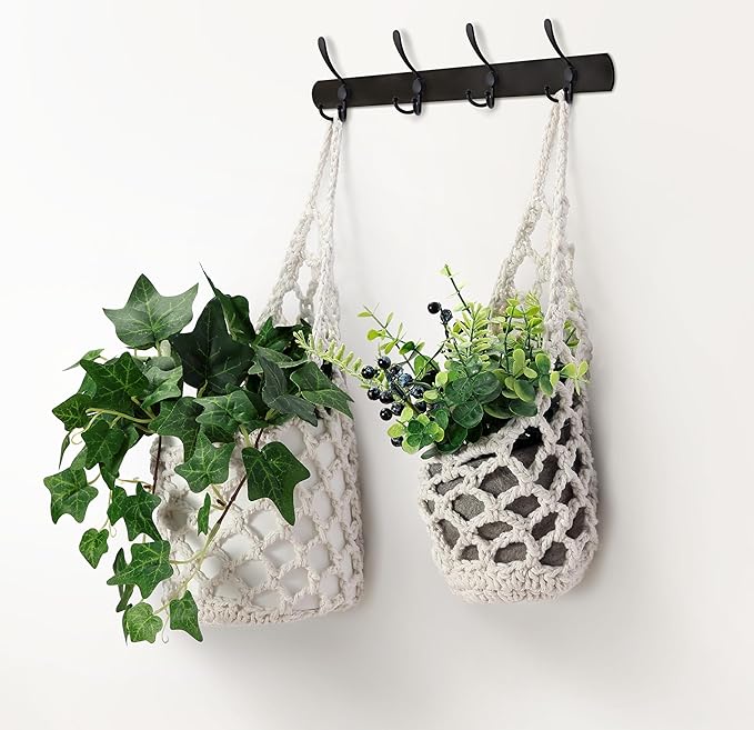 3 Packs Hanging Planters for Indoor Plants up to 4 in., Wall Plant Holder | - Image 4