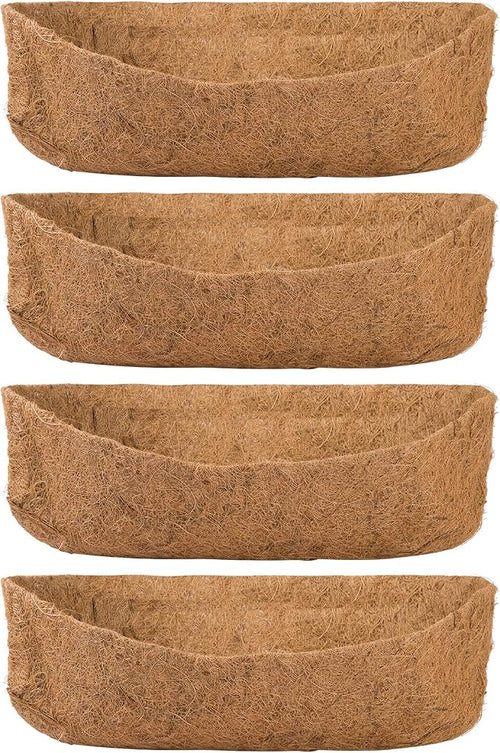 4 Pack Coco Liners for Window Planter Box - 24in 100% Natural Coconut Coir by ANPHSIN