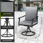 LEVELEVE 5 Piece Outdoor Patio Dining Set - Image 5