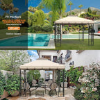 10x10 Canopy Replacement Top Double Tiered Gazebo Cover - Image 5