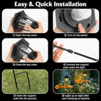 Lewondr Solar Garden Lights Hummingbird, 36.6 Inch Solar Lamp Post Light - Image 6