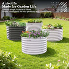 A ANLEOLIFE 2-Pack 3ft x 24” Tall Galvanized Raised Garden Beds Outdoor - Image 6