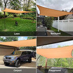 SUNLAX Sun Shade Sail 16' x 22' Peach Fuzz Rectangle Canopy Sail Shade Cover UV - Image 7