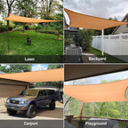 SUNLAX Sun Shade Sail 11' x 19' Peach Fuzz Rectangle Canopy Sail Shade Cover UV - Image 7