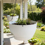 WOUSIWER Self Watering Hanging Planters, 2 Pack 10'' Plastic Pots - Image 2