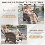 Zero Gravity Wicker Patio Recliner Chair - Image 5