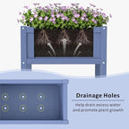 Raised Garden Bed with Drainage Hole Waterproof HDPE Elevated Planter Box with - Image 5