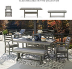 Signature Design by Ashley Visola Outdoor HDPE Dining Chair Set of 2, Durable - Image 5
