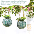 Ceramic Hanging Planter Mosaic Hanging Flower Pot Small Plant Pot - Image 7