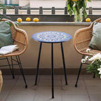 Party Zealot 1 Pack Metal Mosaic Round Side Table 13.4" Small End Table - Image 2