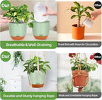2-Pack 7.2-Inch Self-Watering Hanging Planters - Image 2