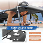Devoko Beach Lounge Chair, Outdoor Sun Tanning Chair - Image 4