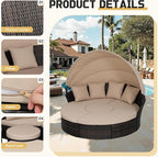 Incbruce Patio Round Daybed - Image 4