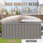 JUMMICO 78 Gallon Outdoor Deck Box Large Resin Storage Box - Image 4