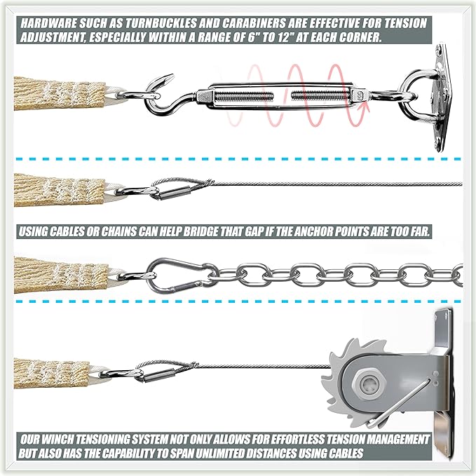 Amgo Custom Size 11' x 21' x 23.7' Gray Right Triangle Sun Shade Sail UPF50+ - Image 3