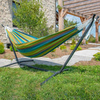 Vivere Brazilian Style Sunbrella Outdoor Double Hammock - Image 2
