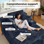 CHORRO67 Chaise Lounge Chair Indoor, Oversized Boneless Single Sleeeper Couch - Image 6