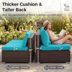 NICESOUL10 Piece Outdoor Couch Furniture Set - Image 7