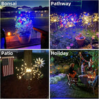2 PCS Solar Firework Light, Outdoor Solar Garden Decorative Lights 120 LED - Image 7