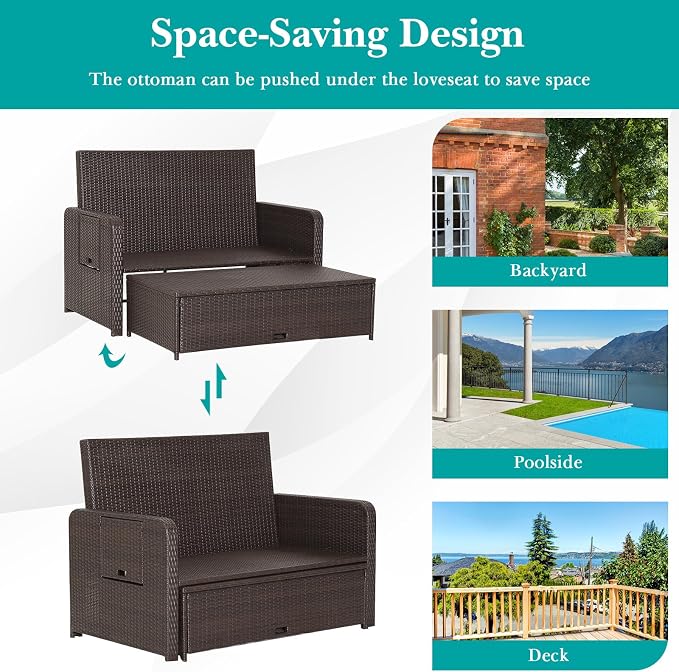 RELAX4LIFE Wicker Patio Outdoor Daybed - Image 7