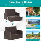 COSTWAY Patio Rattan Daybed - Image 5