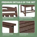 HDPE Outdoor Patio Dining Set - Image 6