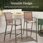 Best Choice Products Outdoor Bar Stools Set of 2, Bar Height, Patio Furniture - Image 6