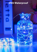 Minetom Solar String Lights for Outside, 33Ft 100 LED Outdoor Solar Fairy Lights - Image 4