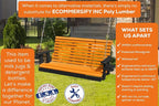 Poly Lumber Wood 5FT Porch Swing Amish Craftsmandship Made in USA HDPE - Image 3