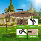 Backyard Expressions 10FT Cantilever Patio Umbrella – Outdoor Offset Hanging - Image 2